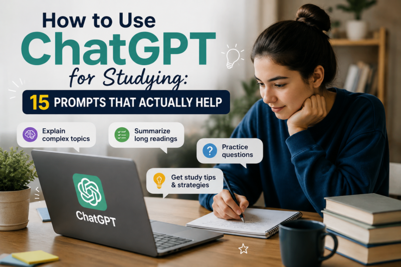 How to Use ChatGPT for Studying: 15 Prompts That Actually Help You Learn